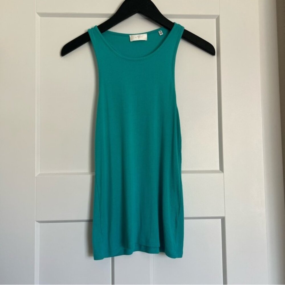 7 For All Mankind Teal Racerback Tank | Size Medium